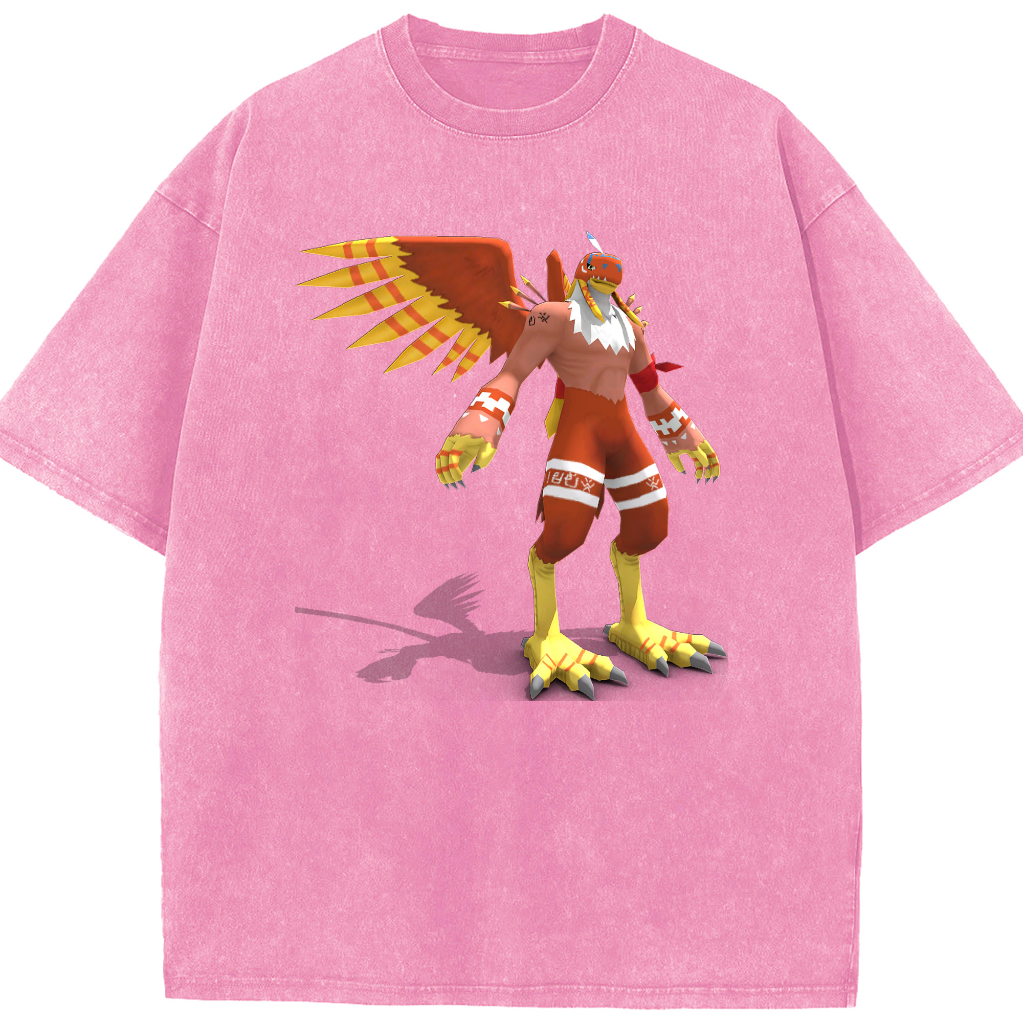 （画像用） Digimon デジタルモンスター/デジモン 綿100% ヴィンテージ風 半袖Tシャツ（フロントプリント）
